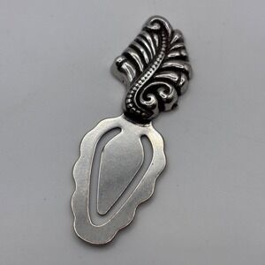 Brighton Bookmark Leaf Scroll Silver Tone Metal